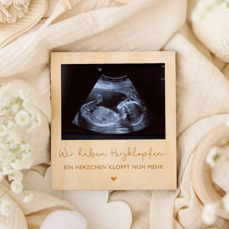 Ultrasound Pregnancy Announcem - Engraved Wood Frame review and price