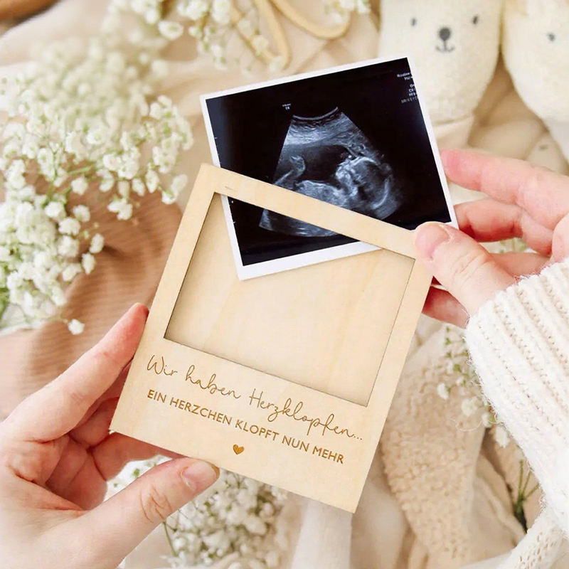 Ultrasound Pregnancy Announcem - Engraved Wood Frame review and price