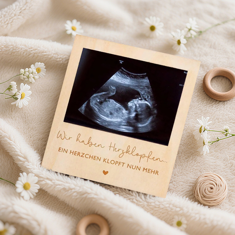 Ultrasound Pregnancy Announcem - Engraved Wood Frame review and price