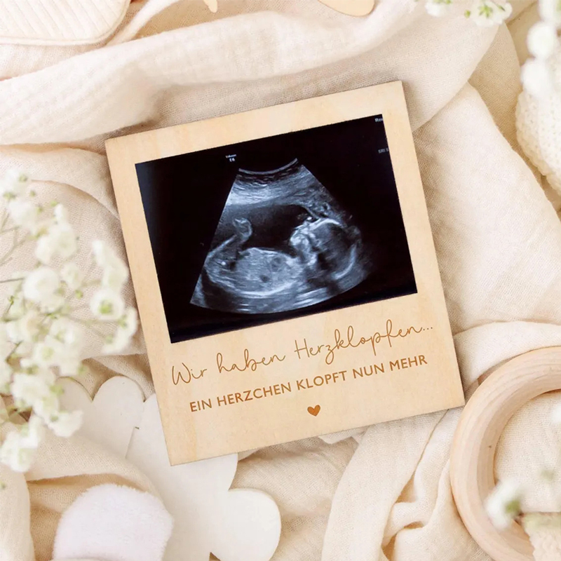 Ultrasound Pregnancy Announcem - Engraved Wood Frame review and price