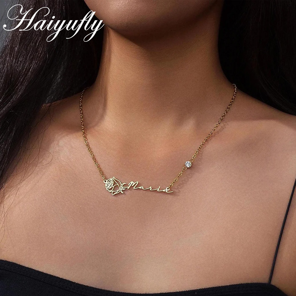 Haiyufly Personalized Custom N - Birth Flower Necklace review and price