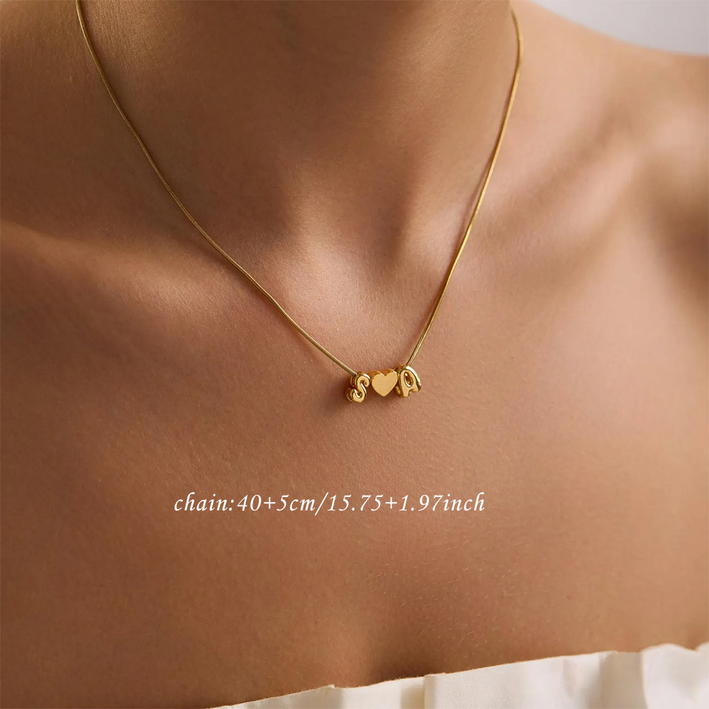 Custom Two Initial Name 3d Bub - Name Necklace Custom review and price