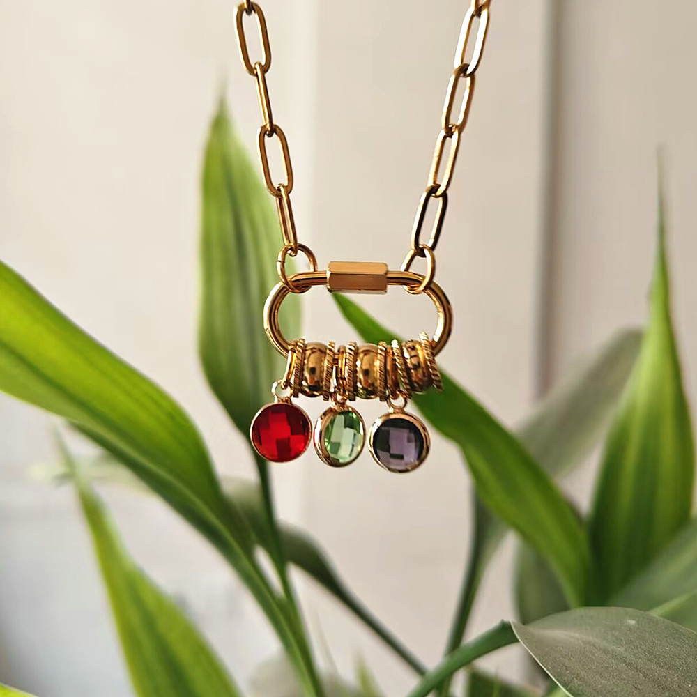 Custom Carabiner Name Charm Ne - Birth Flower Necklace review and price